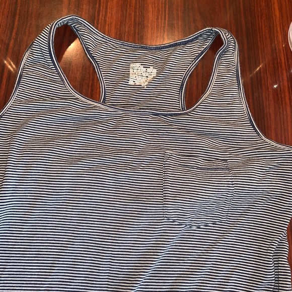 Gilligan & O’Malley Simple Striped Navy Blue/White Dress - Picture 3 of 4